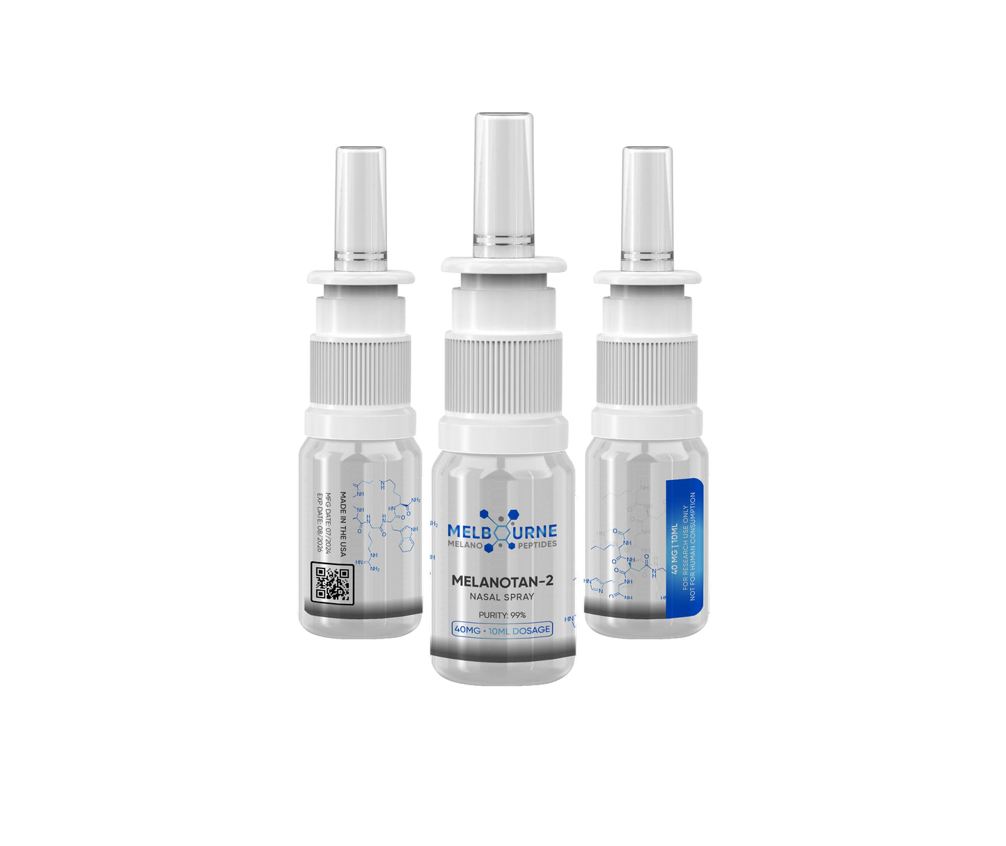 Melanotan II (MT2) Nasal Spray 40mg/10ml – For Research Use Only